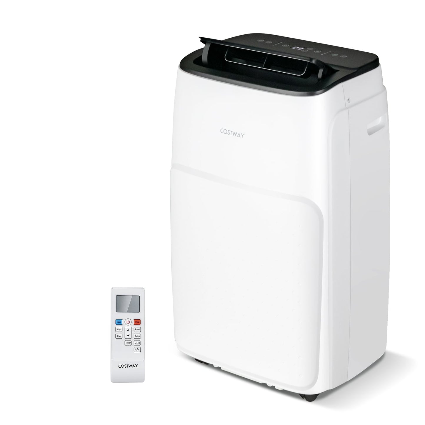4-in-1 Portable Air Conditioner with Multi-Speed Fan and Remote Control-White