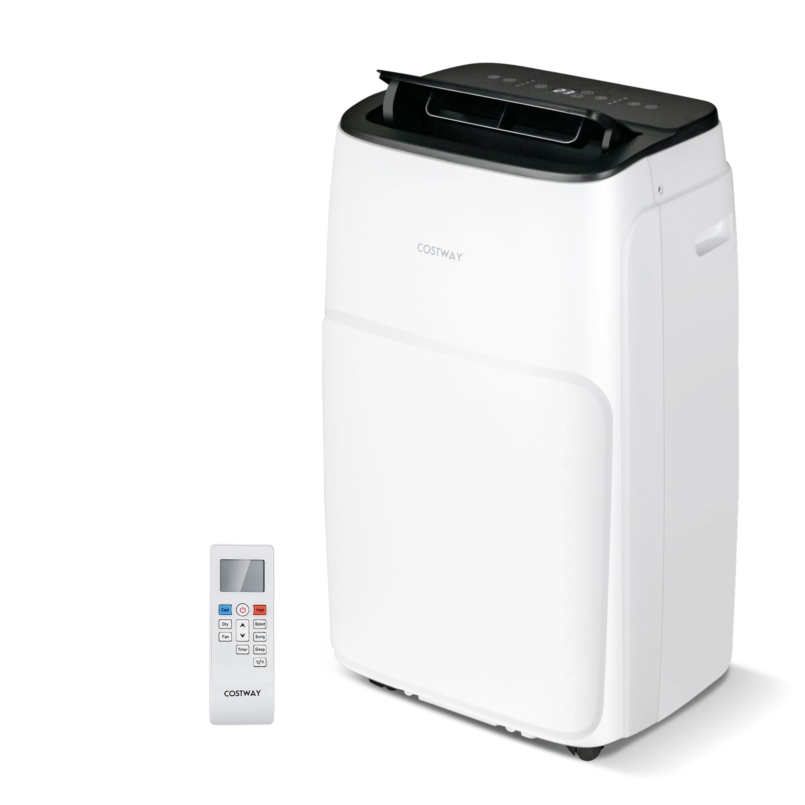 4-in-1 Portable Air Conditioner with Multi-Speed Fan and Remote Control-White