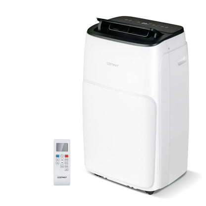 4-in-1 Portable Air Conditioner with Multi-Speed Fan and Remote Control-White