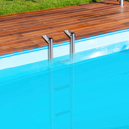 4-step Telescoping Folding Boat Ladder with Non-slip Steps