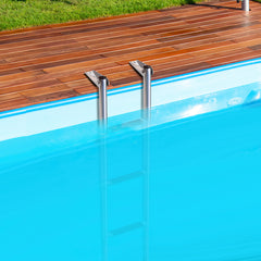 4-step Telescoping Folding Boat Ladder with Non-slip Steps