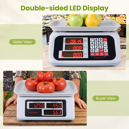 40 KG Price Computing Scale with Dual-sided LED Display