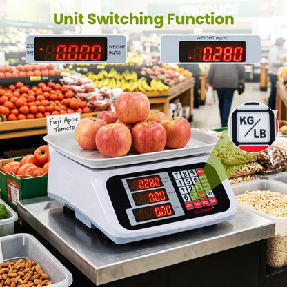 40 KG Price Computing Scale with Dual-sided LED Display