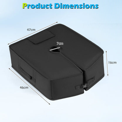 40 kg Umbrella Base Weight Sand-fillable Bag with Weatherproof Fabric-Black
