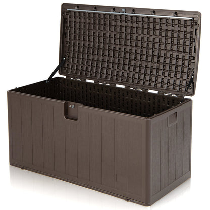 400L Outdoor Storage Deck Box wIth Lockable Cover