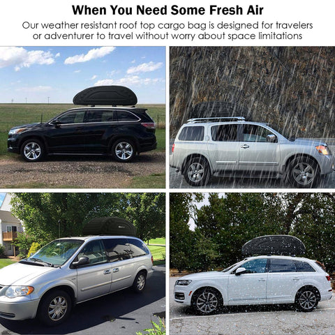 400L Waterproof Car Roof Bag Foldable Rooftop Cargo Carrier