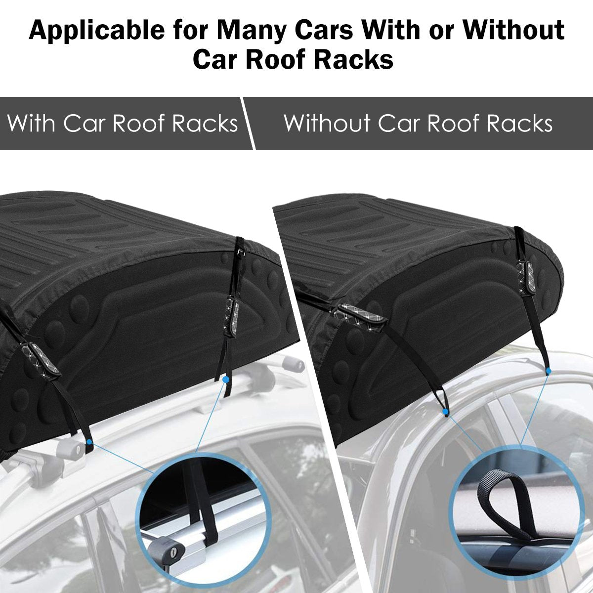 400L Waterproof Car Roof Bag Foldable Rooftop Cargo Carrier