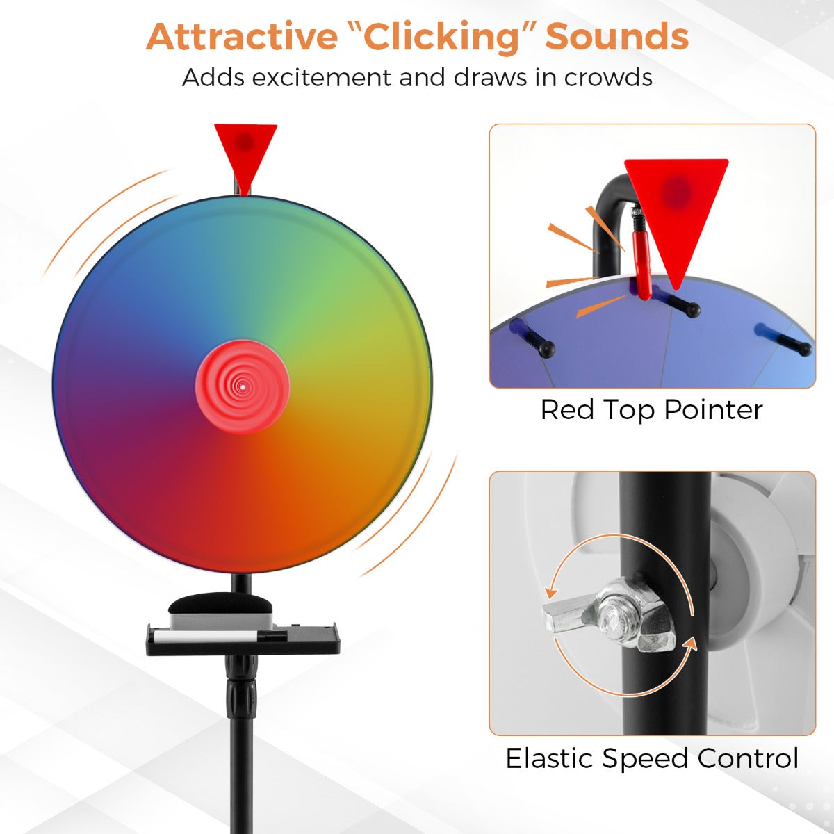 40 cm Prize Wheel with Folding Tripod Floor Stand