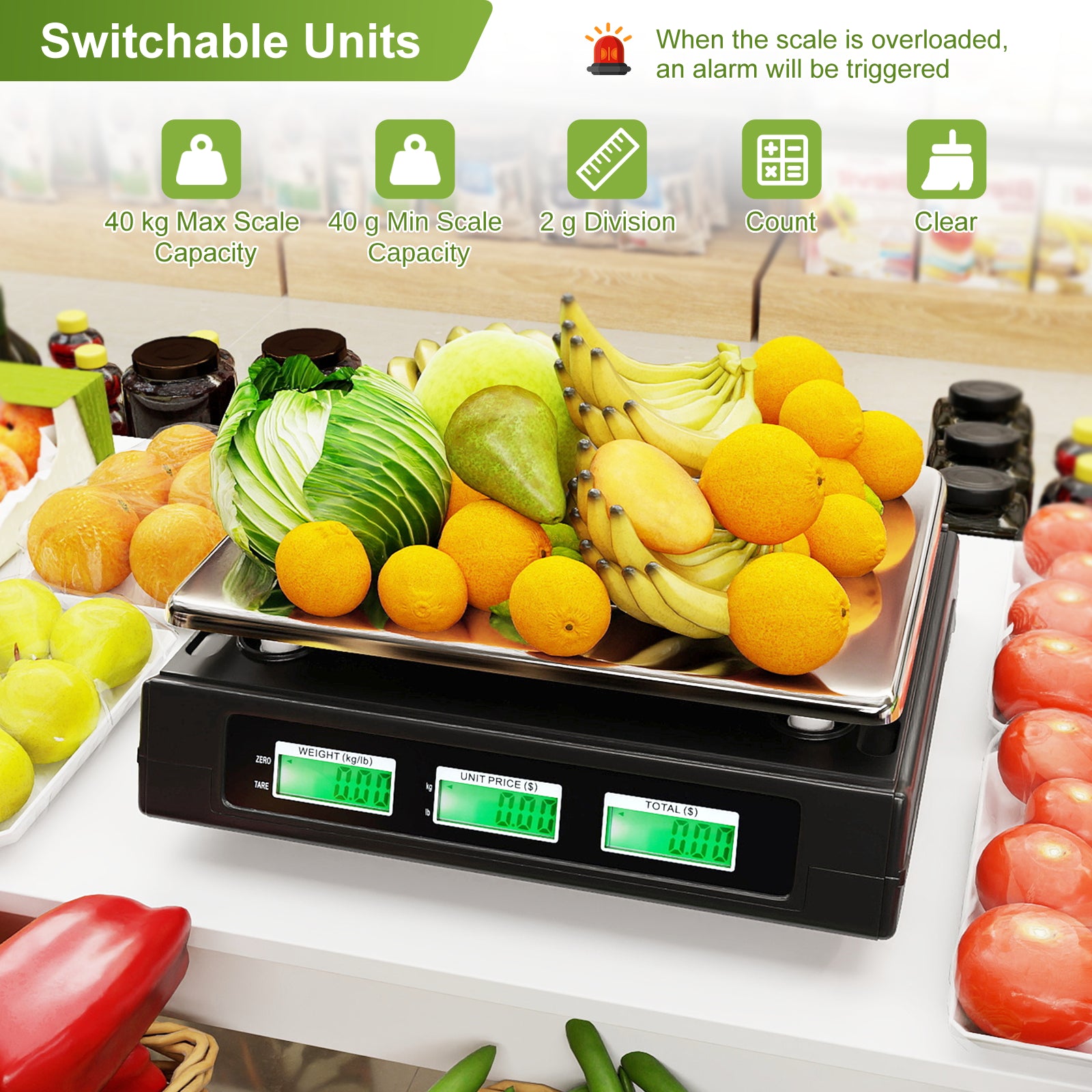 40kg Price Computing Scale with Counting Function