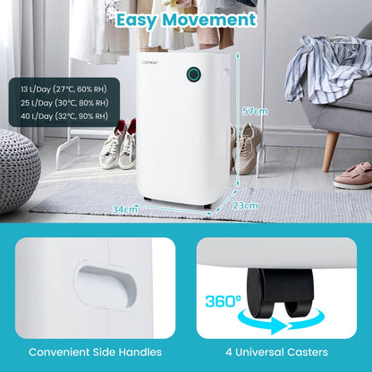 High-efficiency Dehumidifier 40L/Day  with 5 Modes and 2 Speed