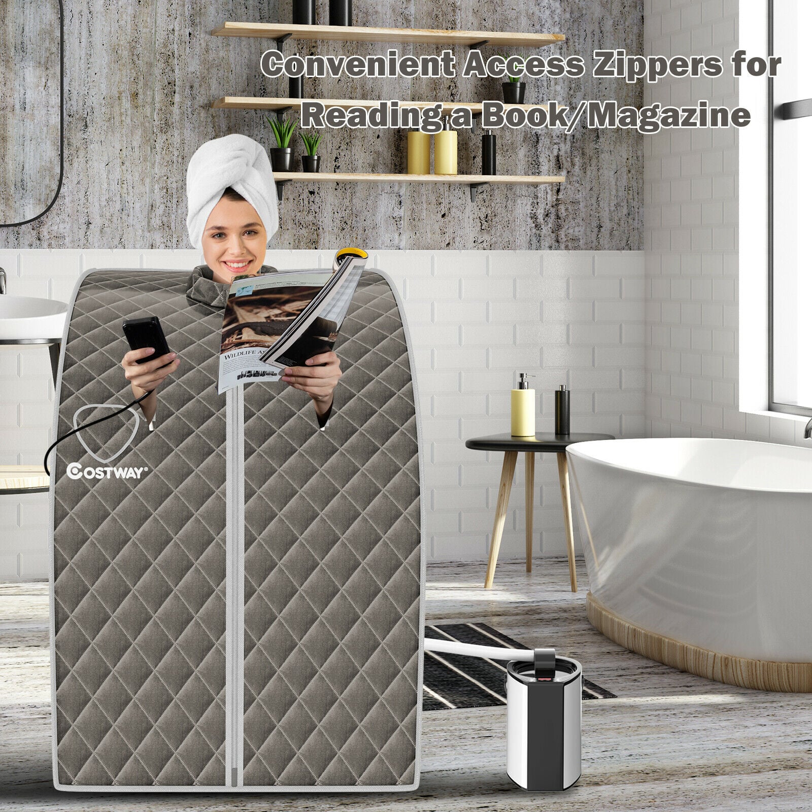 3L Portable Steam Sauna Full Body Slimming Detox Tent
