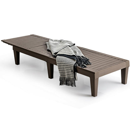 Adjustable Recliner Lounger Beach-Brown