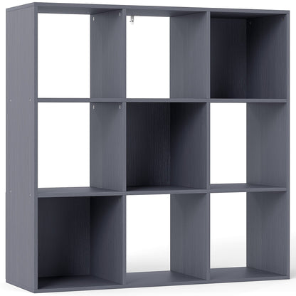 HOMCOM Nine-Cube Storage Shelf - Grey