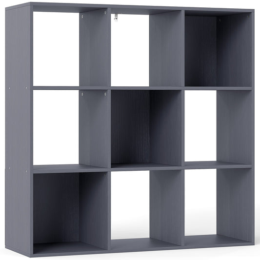 HOMCOM Nine-Cube Storage Shelf - Grey