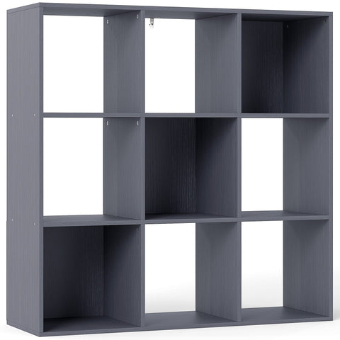 HOMCOM Nine-Cube Storage Shelf - Grey
