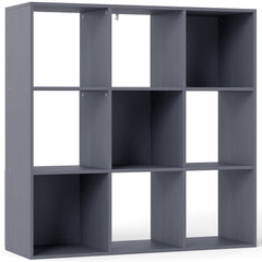 HOMCOM Nine-Cube Storage Shelf - Grey