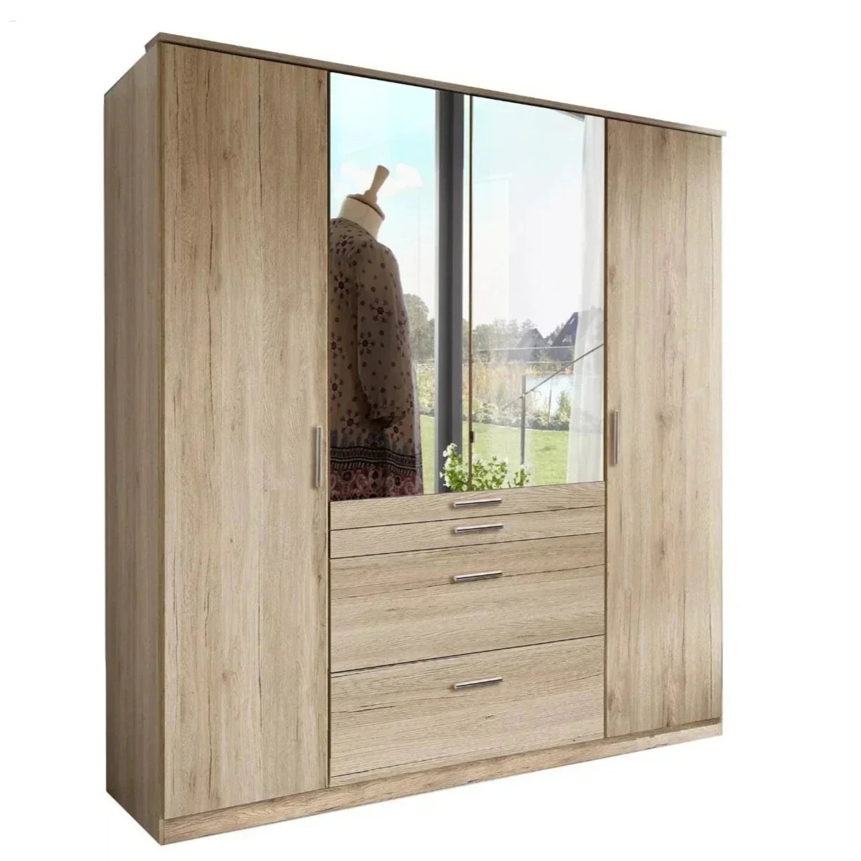ACORN 4 Door Wardrobe Oak 180cm