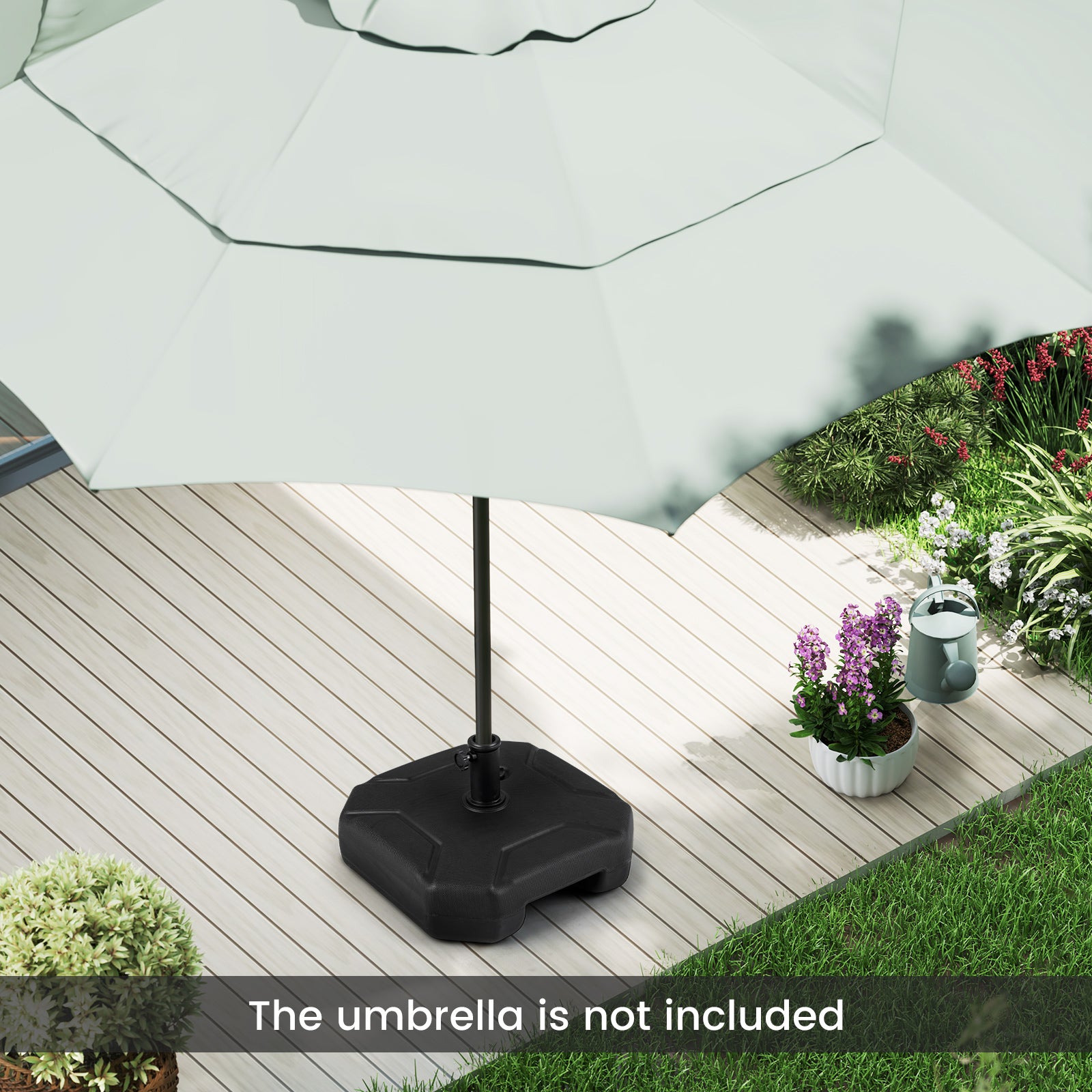 45 cm Fillable Umbrella Base 40 kg Heavy-Duty Patio Umbrella Stand