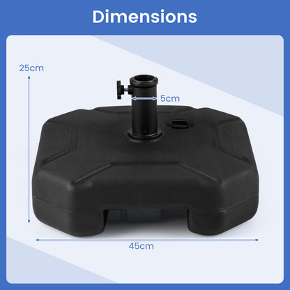 45 cm Fillable Umbrella Base 40 kg Heavy-Duty Patio Umbrella Stand