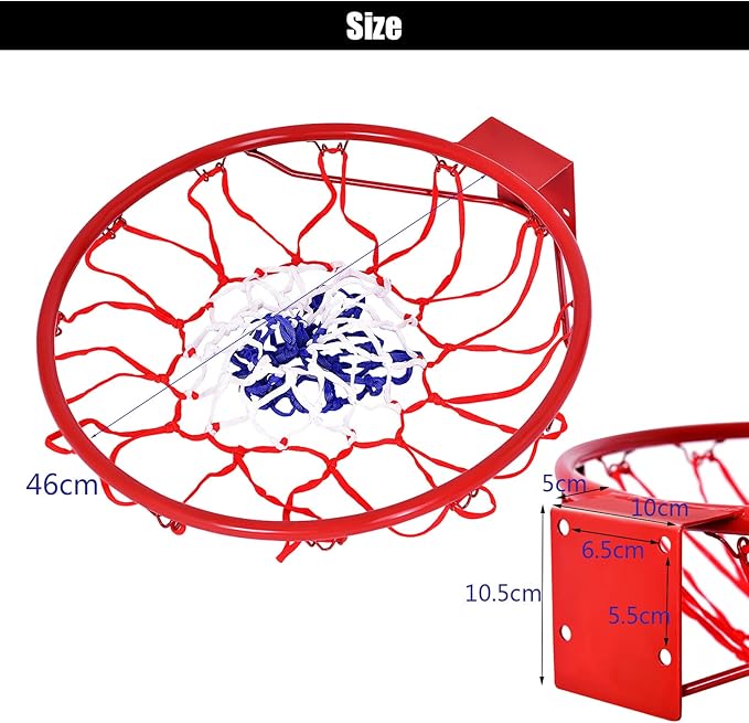 46cm Replacement Basketball Rim for Kids Adults