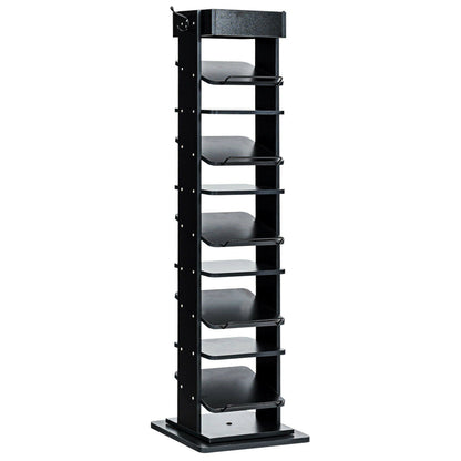 11 Tier 360° Rotating Shoe Organiser with 2 Hooks-Black