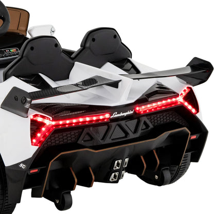 4WD Kids Ride On Sports Car Lamborghini with Taillights-White