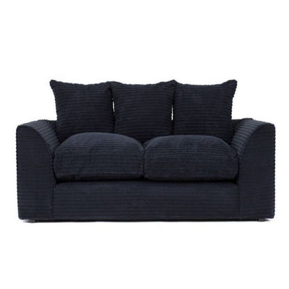 Porto Jumbo Cord Corner Sofa - Black