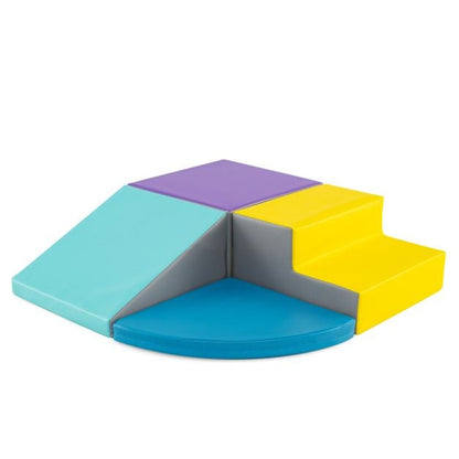 4 pcs. Foam building blocks for romping & climbing giant building blocks large building blocks blue + purple