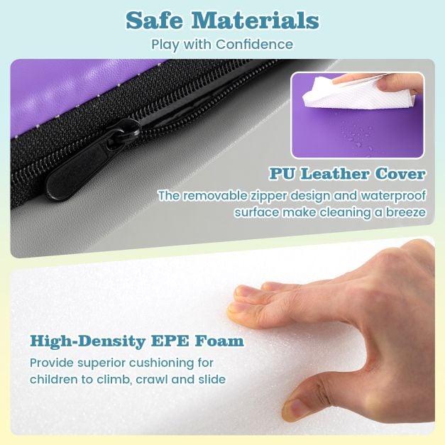 4 pcs. Foam building blocks for romping & climbing giant building blocks large building blocks blue + purple