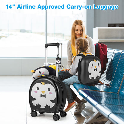 4-Piece Kid’s Luggage Set Kids Journey Suitcase Set-Black