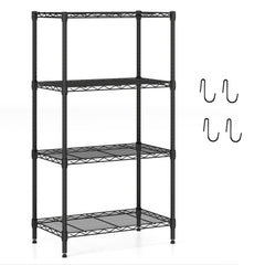 3/4/5/6-Tier Wire Shelving Unit Adjustable Metal Storage Shelves with V-shaped Shelving Rack-4-Tier-S