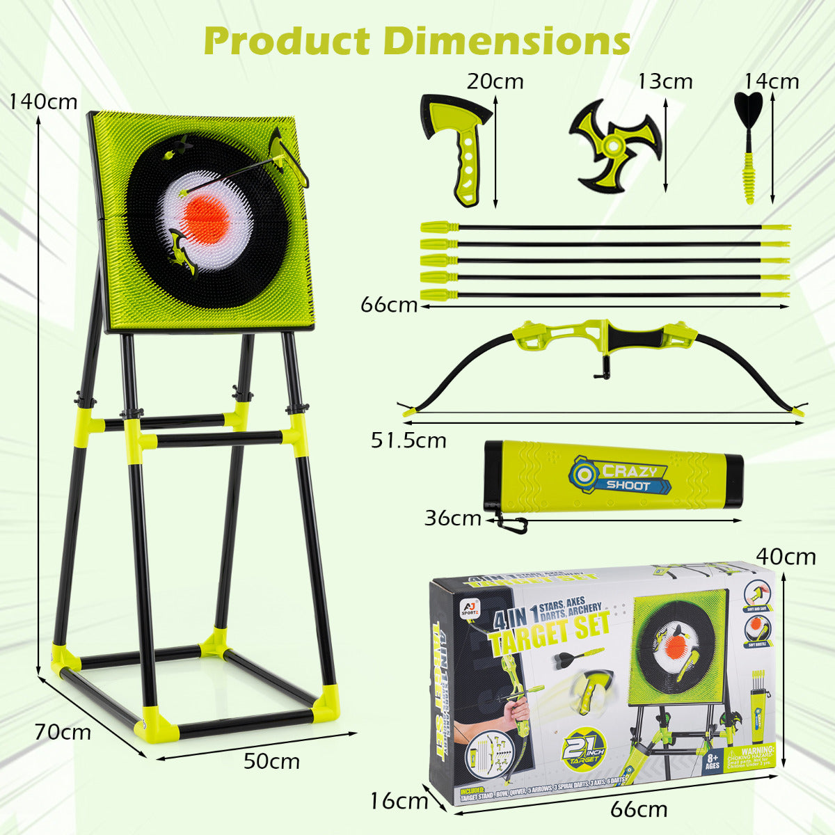 4 in 1 Throwing Target Set Kids Throwing Game for Birthday Gifts