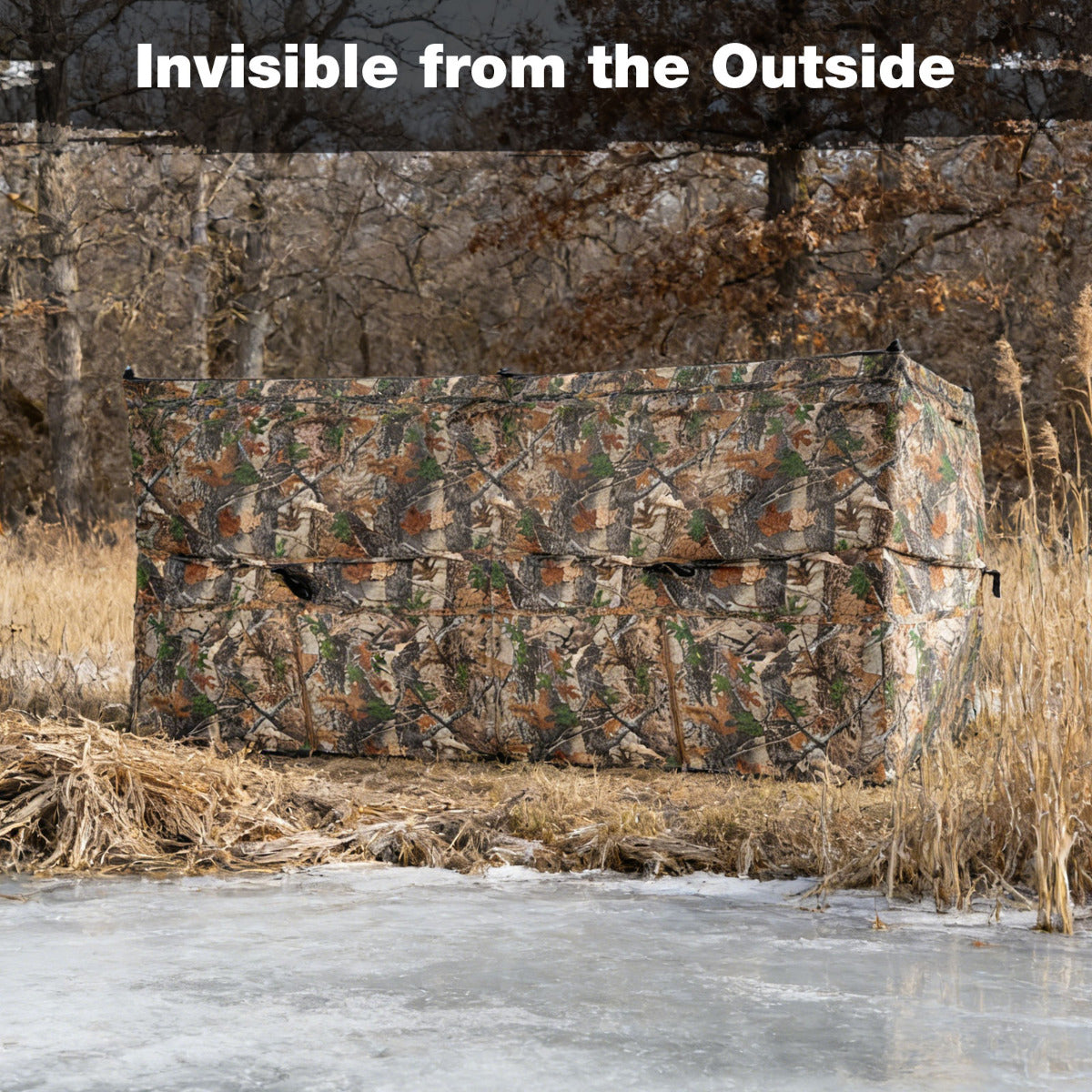 4-Panel Hunting Blind 3-Person See-through Ground Blind Tent