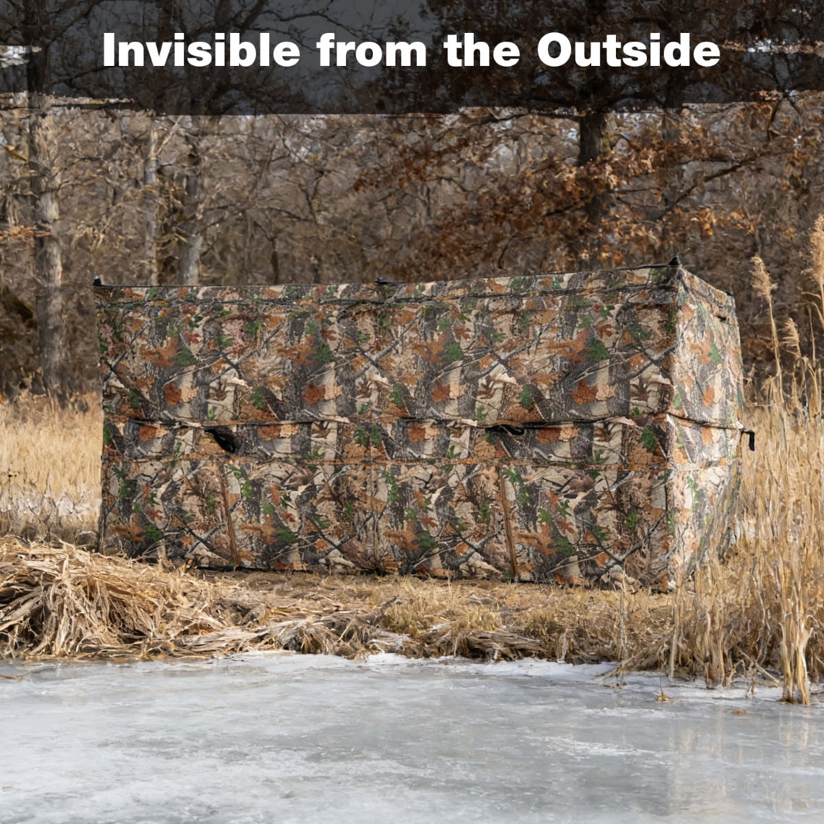 4-Panel Hunting Blind 3-Person See-through Ground Blind Tent