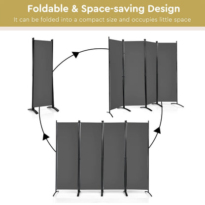 4 Panel Wall Privacy Screen Protector for Home-Grey