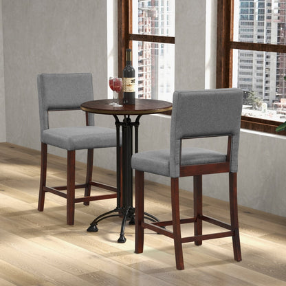4-Piece Bar Chair Set with Rubber Wood Legs