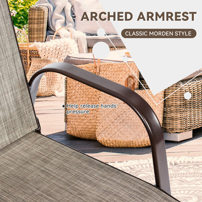 4 Piece Patio Outdoor Camping Chairs Set with Breathable Fabric