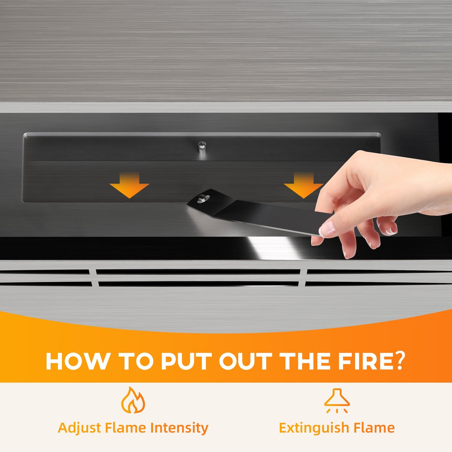 HOMCOM Stainless Steel Ethanol Fireplace Insert, Bioethanol Fire, Indoor Ethanol Burner with 0.9 Litres Volume, Cover Lid, Burns for Up to 3.3 Hours, 48 x 59 cm, Silver