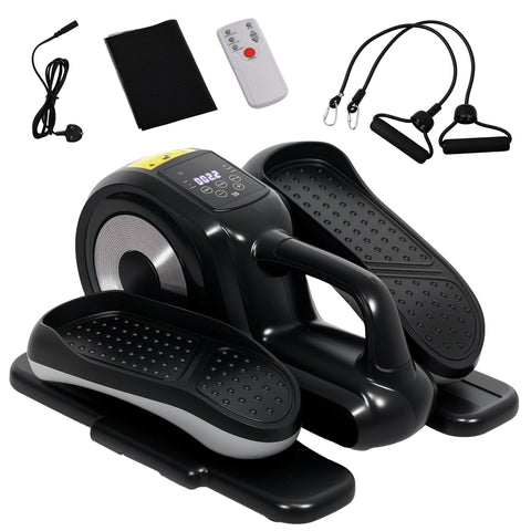 SPORTNOW Under Desk Electric Elliptical Machine for Home, Sit Down Pedal Exerciser for Seniors with 12 Programs, LCD Monitor, Compact with Remote Control & Non-Slip Pad