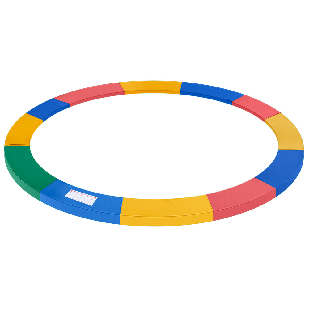 HOMCOM 12FT Replacement Trampoline Pad Thick Foam Safety Ø366cm Spring Cover Bounce Padding - Multi Coloured