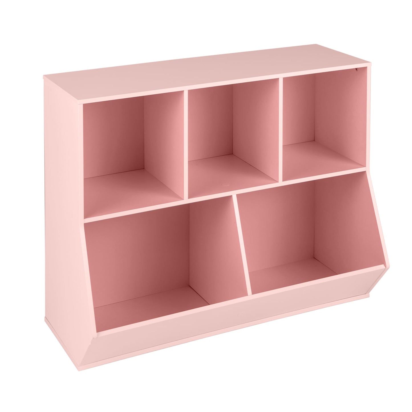5-Cube Kids Toy Storage Organizer with Anti-Tipping Kits-Pink