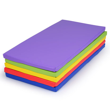 5-Pack Kids Nap Mats 5.5 CM Thick Sponge Rest Mats with PU Covers for Toddlers-Rainbow