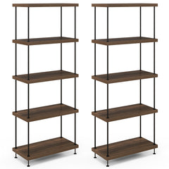 5-Tier Multipurpose Display Rack with Metal Frame 2 Pack