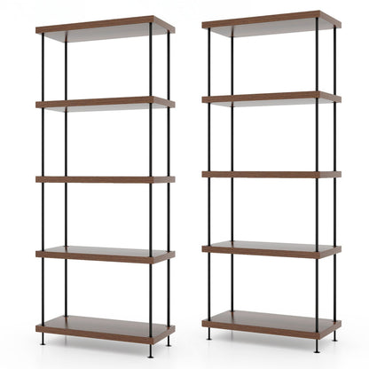 5-Tier Multipurpose Display Rack with Metal Frame 2 Pack