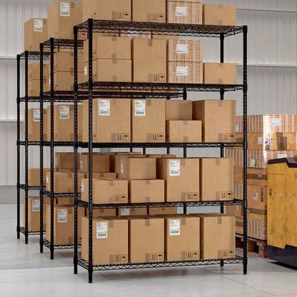 4/5/6-Tier Wire Shelving Unit Adjustable Metal Storage Shelves with V-shaped Shelving Rack-5-Tier
