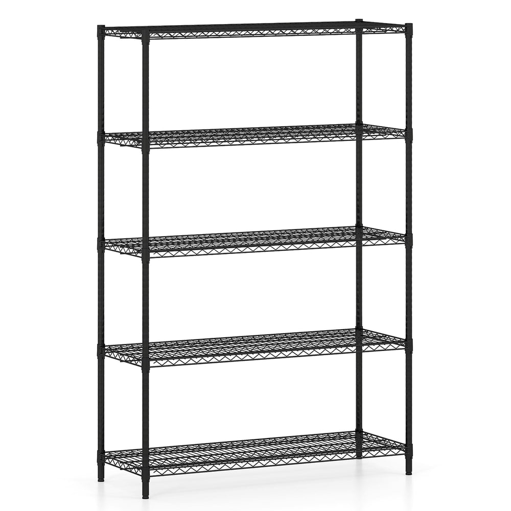 4/5/6-Tier Wire Shelving Unit Adjustable Metal Storage Shelves with V-shaped Shelving Rack-5-Tier