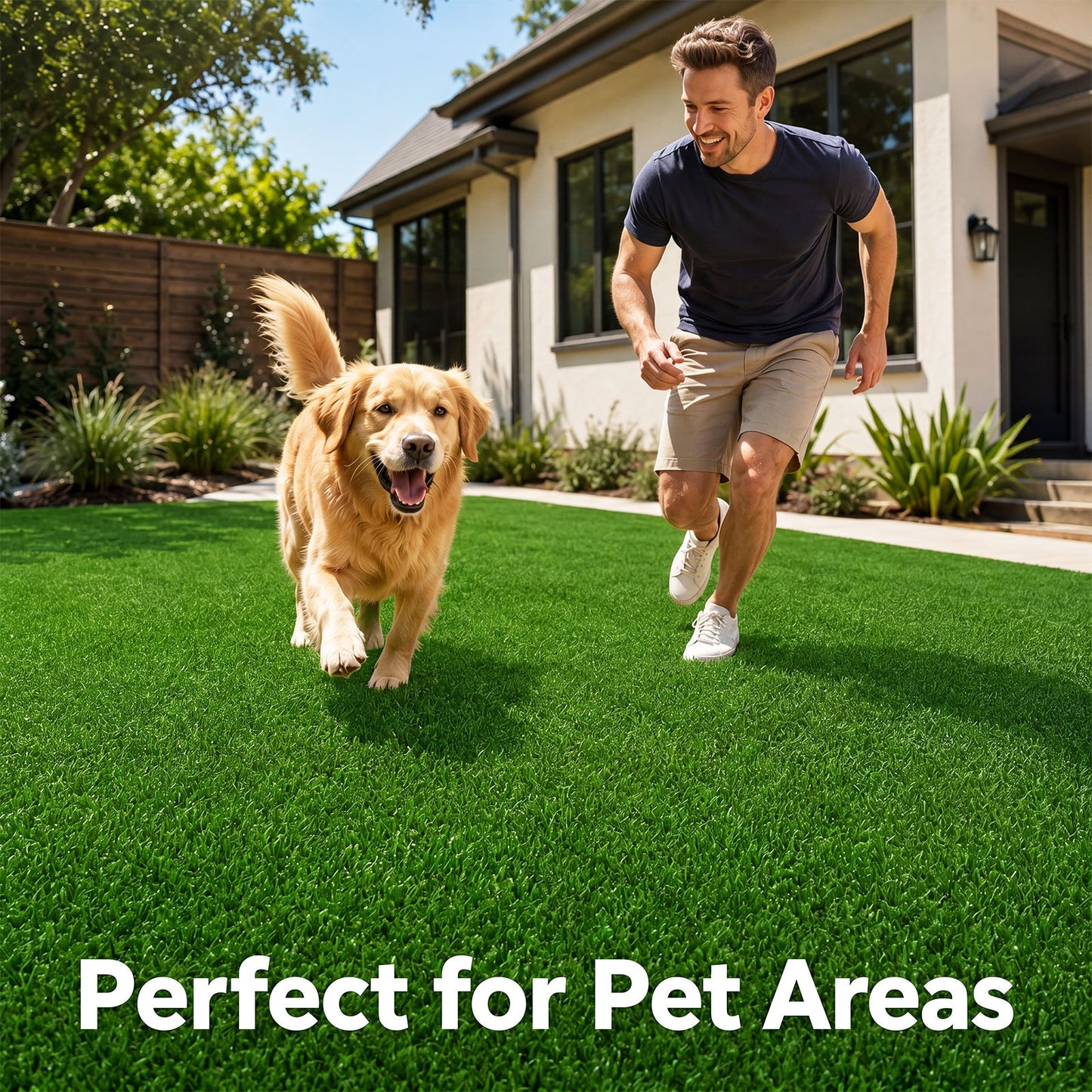 5 x 1 M Artificial Turf Rug with Low 7 mm Pile Height and Drainage Holes