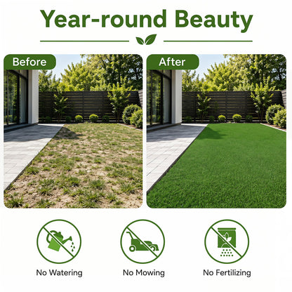 5 x 1 M Artificial Turf Rug with Low 7 mm Pile Height and Drainage Holes