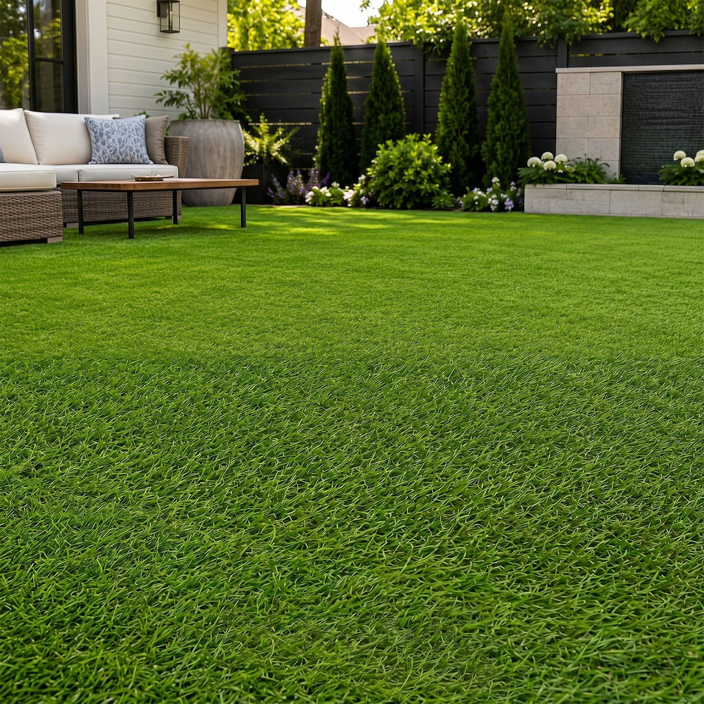 5 x 1M Artificial Grass Rug with 20 mm Pile Height and Drainage Holes