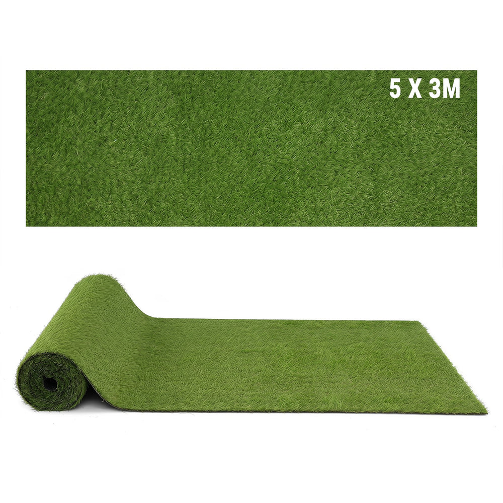 5 x 1M Artificial Grass Rug with 20 mm Pile Height and Drainage Holes